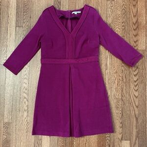 Boden Dress in Jewel-Tone Fuchsia